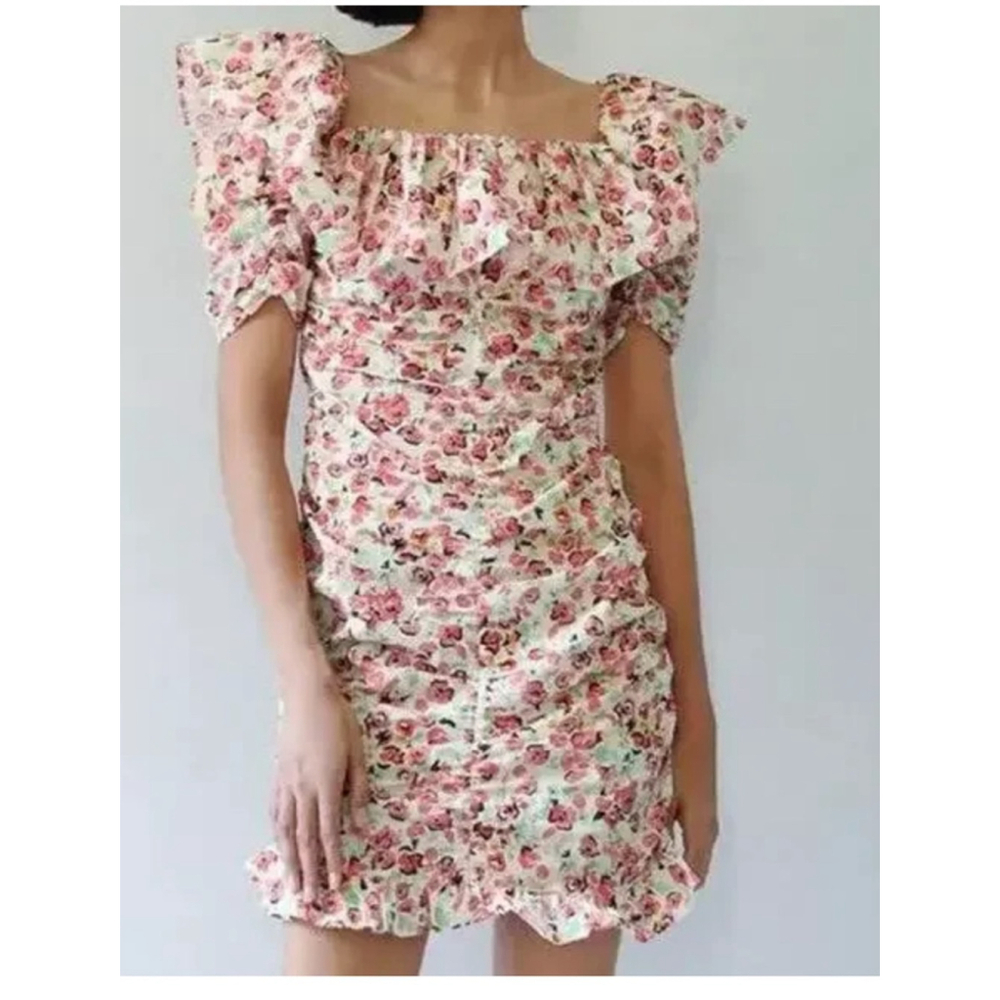 Entro Floral Pink‎ Dress Size Small